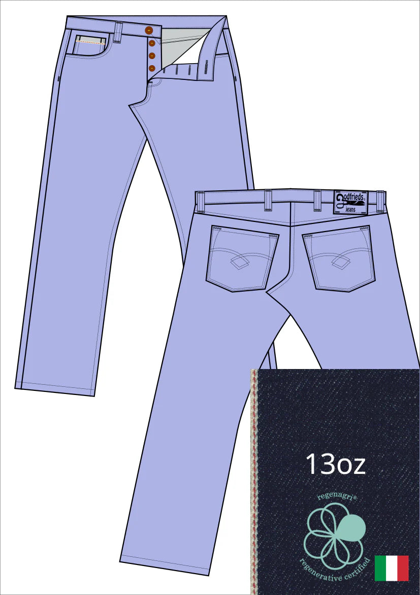 model 5010 western jeans met stofafbeelding