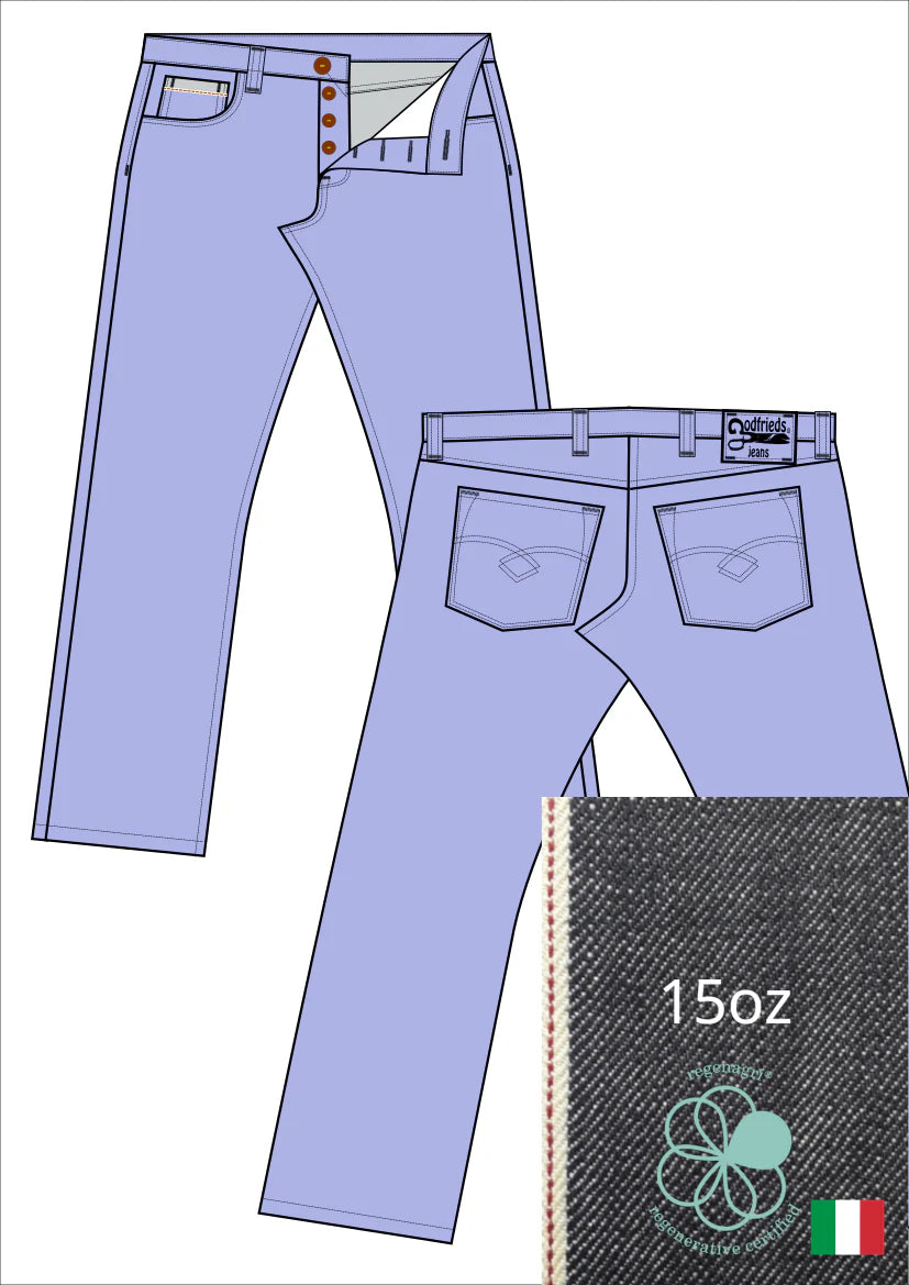 model 5010 western jeans met stofafbeelding